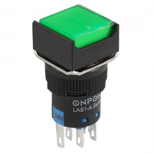 Green Cap Light 2NO 2NC Selflocking Pushbutton Switch