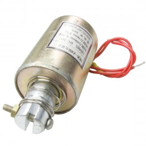 24V DC Direct Current Tubular Push Type Electromagnet Solenoid 10mm Stroke