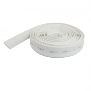 8mm Dia White Polyolefin Heat Shrinkable Tube 10M 32.8ft