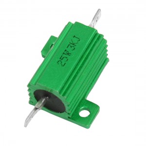 Green Aluminum Housed Clad Wirewound Resistor 5% 3K Ohm 25 Watt