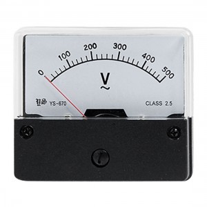 AC 0-500V Rectangle Analog Panel Meter Voltage Gauge