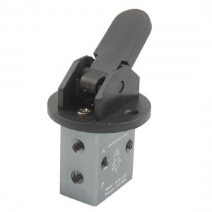 S3HL M5 2 Position 3 Way 4 6mm Thread Hole Handle Mechanical Valve