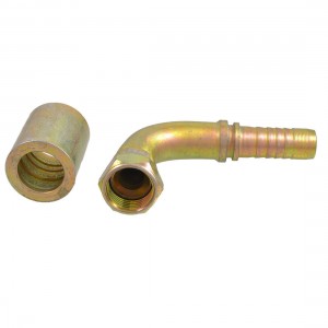 1/2" PT Thread Hydraulic Cone Flared End Right Angle Oil Piping Connector