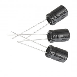 5 x 330uF 16V 105C Radial Electrolytic Capacitor 8x12mm