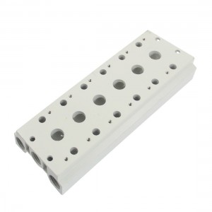 G1 4 Tube Hole Aluminum Pneumatic 6 Stations Electromagnetic Valve Base