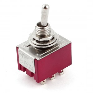 3PDT 2 Positions Locking Power Control Toggle Switch AC125V/5A 250V/2A