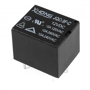 DC 12V Coil SPDT 5 Terminals Mini Power Relays PCB Type JQC-3F-C
