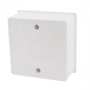 86mmx86mmx40mm White PVC Flush-Type Wall Mounted Single Gang Junction Box