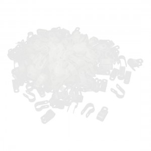 1000 Pcs Replacement White Plastic R Clip Clamp for 10.4mm Wire Hose Tube