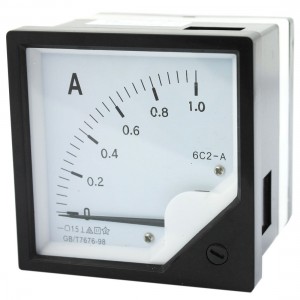 DC 1A Measuring Tool Rectangle Panel Analog Meter Amperemeter