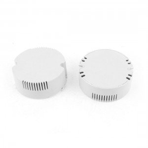2Pcs 65 x 25mm White Plastic Round Design Box Case for Ceiling Lights