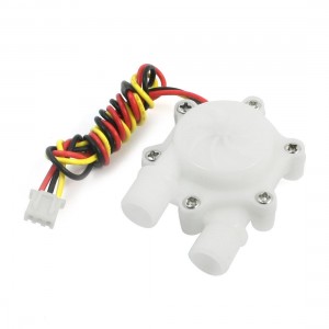 One Way 360 Degree G1/4 Ports Outer Dia Water Flow Sensor 0.15-1.5L/min