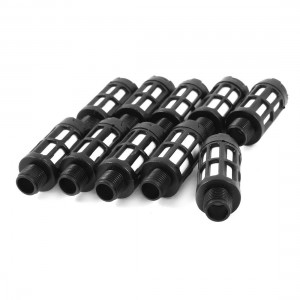 10 Pcs 1/8PT Pneumatic Valve Exhaust Noise Reducing Silencer Muffler Black