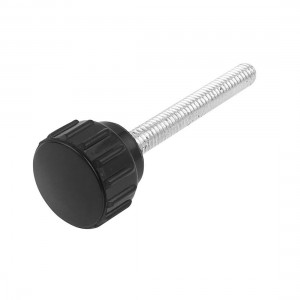 4mm x 30mm Male Threaded 14mm Dia Plastic Thumb Screw Knurled Knob
