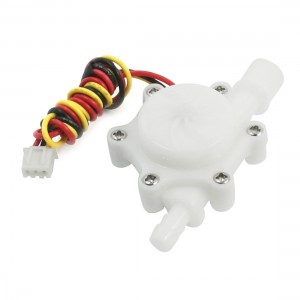 White 0.8Mpa G1/4 Wired Hall Effect Water Flow Sensor 0.15-1.5L/min