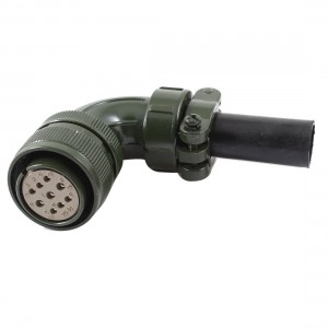 AC 500V 13A 9 Pin 9P Female Cable Aviation Plug Elbow Connector Joint Adapter