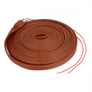 Red Silicone Waterproof Heater Strip Band 25mm Wide 10M Long 60V