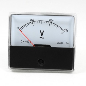 AC 0-300V Fine Tuning Rectangle Dial Panel Analog Voltage Meter Voltmeter
