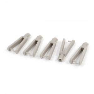 5PCS 2mm Dia Hole Clip Type Gray Nylon Clevis for RC Helicopter