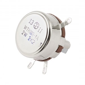 WTH118-1A 2.2K ohm 2W 6mm Round Shaft Rotary Wire Wound Potentiometer
