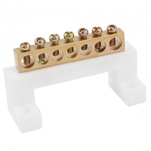 Electric Cable Wire Connector 7 Positions Screw Barrier Terminal Block 400V 20A