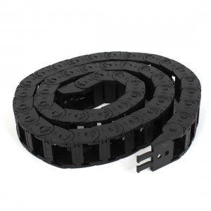 1M Long 15mm x 20mm Black Plastic Towline Cable Drag Chain