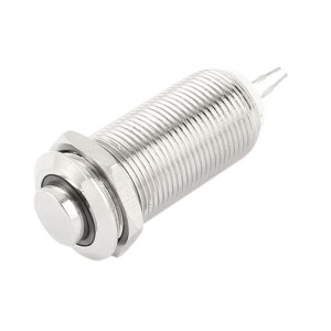 DC 3V Red Angel Eye LED Light SPST 12mm Thread Locking Metal Pushbutton Switch