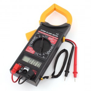 AC/DC Volt Ohm Test 9V 6F22 Battery Powered Digit Display Analog Clamp Meter
