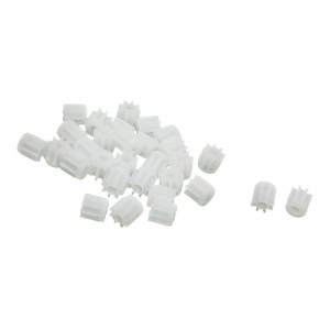 30Pcs 0.5 Modulus 8 Teeth Plastic Gear Cog for 2mm Toy Car Motor Shaft