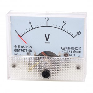 85C1-V DC 0-20V Rectangle Analog Panel Volt Meter Voltmeter Gauge