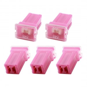 5 Pcs Red Plastic Shell Female Plug in Blade Car Auto Fuse 32V 30A