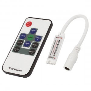 DC 12-24V 30Meters RF Remote Control Dimmer Switch w DC Plug Connector