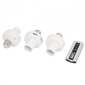 3Pack 20M Wireless Remote Controller Light Lamp E27 Holder Adapter Socket Switch