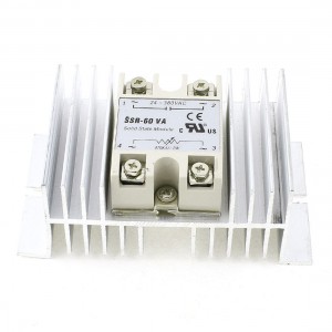 470K Ohm 2W to AC 24-380V 60A Aluminum Heatsink Single Phase Solid State Relay
