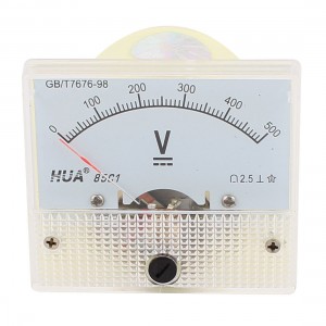Class 2.5 Accuracy Analog DC0V-500V Scale Electric Voltage Meter Panel
