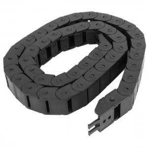 CNC Machine Black Plastic 15mmx20mm R5.5cm Cable Drag Chain 3.3Ft Long