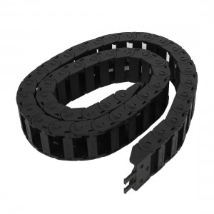 CNC Machine Black Plastic 15mmx30mm R7mm Cable Drag Chain 3.3Ft Long