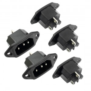 5 Pcs Electric Cooker Power Supply C14 Socket Adapter AC 250V 10A