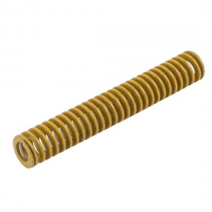 Lighter Load Yellow Spiral Stamping Compression Die Spring 10x60mm