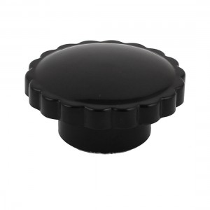 Machine Tool Replacement 12mm Threaded 50mm Star Head Plastic Knob Black