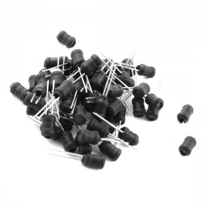 50 Pcs 3.3mH 200mA Radial Leaded Magnetic Core Inductors Black 5x7mm