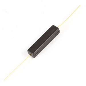 OKD-14A Gold Tone Metal Leads Black Hard Plastic Tube Reed Switch 14mm