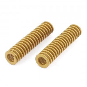 2Pcs Lighter Load Yellow Spiral Stamping Compression Die Spring 10x40mm