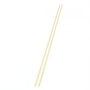 2Pcs CNC Machining Gold Tone Brass Round Bar Axles 350mm x 3mm