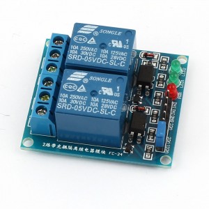 Double Channel Optical Coupler Low Level Power Relay Module DC 5V