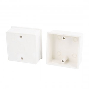 2PCS White PVC Surface Mount Wallpanel Single Gang Pattress Back Box