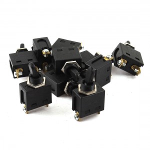 10 Pcs Angle Grinder On/Off 2 Position SPST Plastic Toggle Switch AC 250V 4A