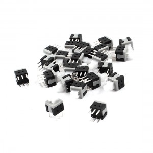 25Pcs 6 Pin Square 5.8mmx5.8mm Self-Locking DPDT Mini Push Button Switch