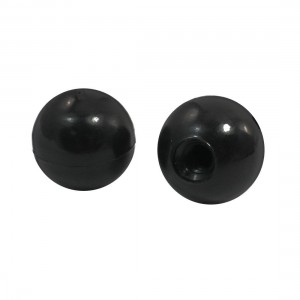 M8 Thread 30mm Dia Black Round Plastic Ball Knob Handle Pair