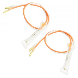 2 Pcs 250V 10A 72 Celsius Double Cable Thermal Fuse for Refrigerator